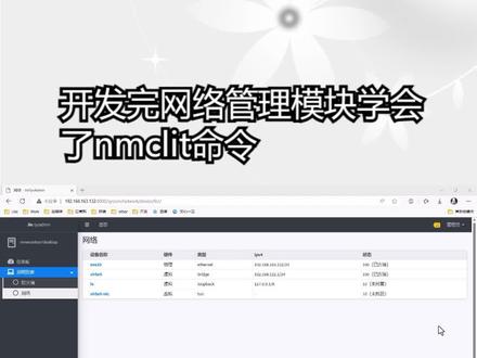 开发完网络管理模块学会了nmcli命令 #python #django #centos #centos