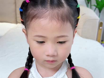 夏日清爽收碎发无刘海发型,简单又好看#女儿的夏日清凉发型 #儿童编发#日常发型#六一发型