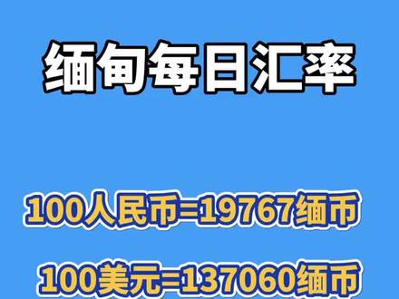 缅甸每日汇率#缅甸 #缅甸新闻 @抖音小助手 @缅甸头条