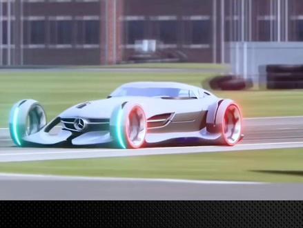 奔驰Silver Arrow概念车,镂空的无轴心车轮设计,科技感十足! #奔驰 #概念车 #跑车