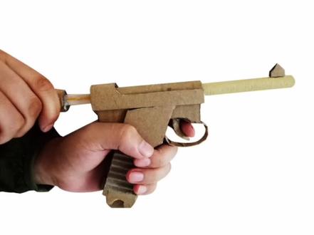 #创作灵感 纸板玩具枪,是叫王八盒子吗?#手工制作