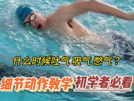 掌握正确自由泳换气时机⭐吐气 吸气 憋气不再乱#游泳 #抖音全民健身计划 #教你学游泳 #自由泳 #自由泳教学