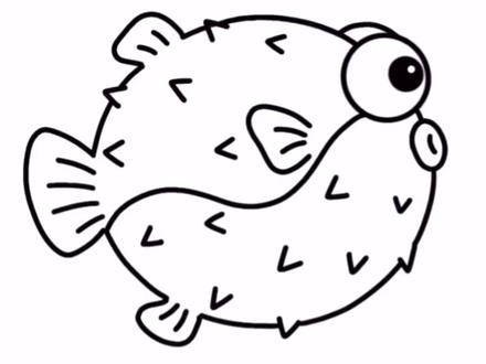 可爱的河豚怎么画#简笔画#简笔画幼儿园 #儿童简笔画教程 #动物 #好物推荐@DOU+小助手