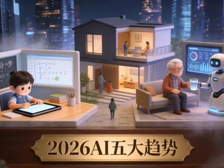 2026年AI五大发展趋势 #AI #具身智能 #大模型 #多模态 #智能体