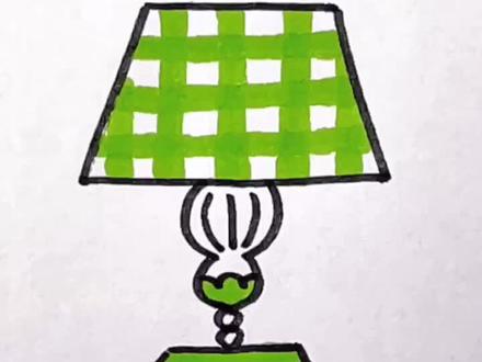 一个复古的台灯#简笔画 #一起学画画 #育儿简笔画 #简笔画教程 #创作灵感