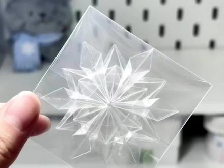 冬天折一片立体雪花送给好朋友也太美了#手工制作#教程