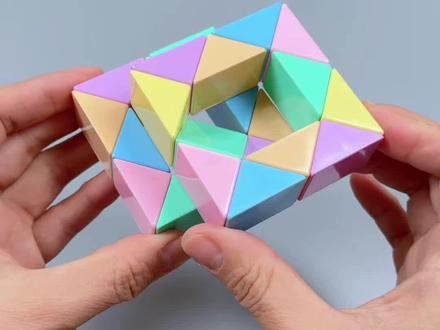 挑战魔尺的二百种玩法,第十种,24段魔尺变宝盒,解说慢教程来啦,收藏起来慢慢学!#益智玩具 #动手动脑 #百变魔尺