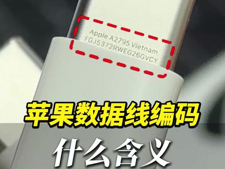 苹果原装数据线编码是什么含义?代表什么意思?你知道吗? #苹果数据线 #苹果充电器 #苹果 #苹果手机 #富士康