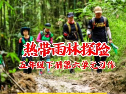 五年级下册第六单元习作《神奇的探险之旅——热带雨林探险》。 #热带雨林 #探险之旅 #大自然的魅力 #生态环境