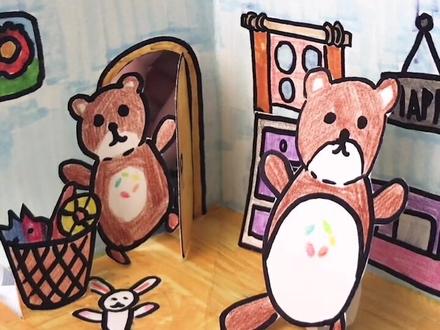 熊二来到了熊大的家中坐客,希望小熊系列之手工卧室🐻#手工 #熊出没 #儿童画 @DOU+小助手 @抖音小助手