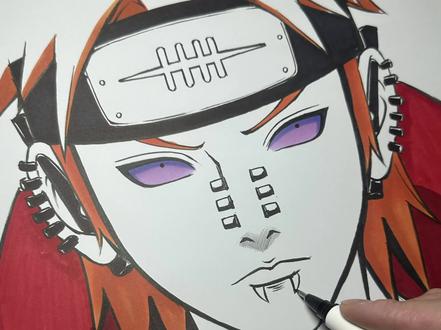 粉丝们想看我画一期“一袋米”,那就安排! #随手画 #绘画过程 #佩恩 #火影忍者 #跟着抖音学画画 @抖音小助手