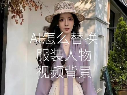 AI怎么替换实拍场景的服装,人物,场景? #女装穿搭 #AI女装