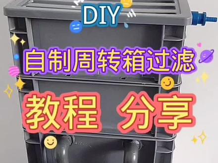 自制周转箱鱼缸过滤,教程分享#养鱼爱好者#鱼缸过滤 #周转箱过滤