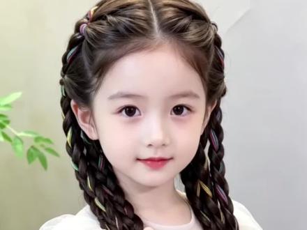 六一发型、彩绳搭配酷酷的太好看了吧~#儿童编发 #六一演出 #彩绳编发