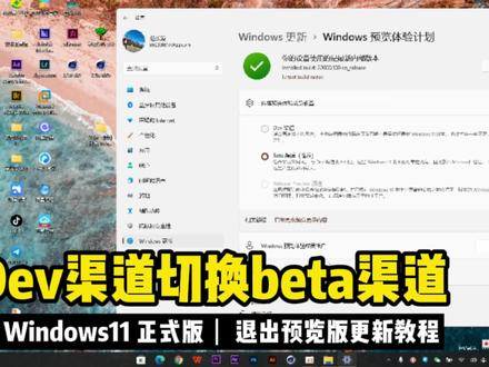 不用重装系统从Windows 11预览版升级到正式版的操作步骤,和方法 #Windows11
