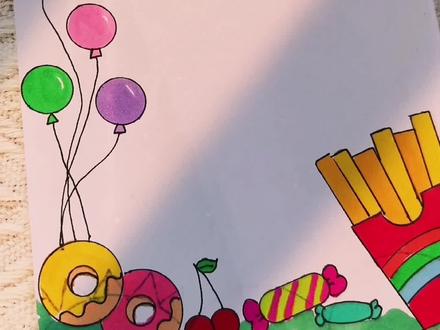 用多功能尺画手抄报边框,你喜欢吗?#手帐素材#用尺子画手抄报