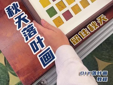 思路打开!我用秋天捡的树叶做了一幅画 #秋天落叶🍂 #手工diy #宝藏生活家企划