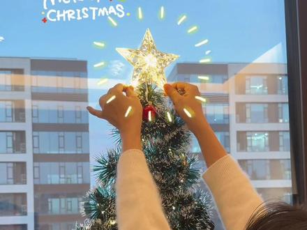 几十块钱diy的玻璃圣诞树#圣诞树 #diy圣诞树 #圣诞节 #创意diy #圣诞的100种打开方式