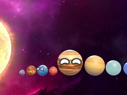 太阳系真实比例 #星球动画 #剪映