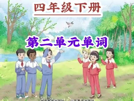 2026新湘鲁四下第二单元单词朗读#寒假 #充电