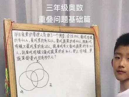 三年级奥数
重叠问题基础篇
陶小淘陪你一起学数学@DOU+小助手 #数学思维 #每日一练 #日积月累 #思维训练 #养成好习惯