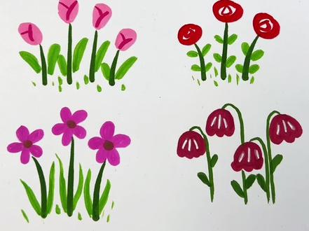 6种小花的画法 #儿童简笔画 #简笔画教程