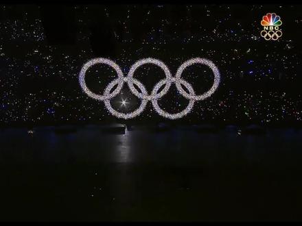 北京奥运五环徐徐升起#北京奥运开幕式