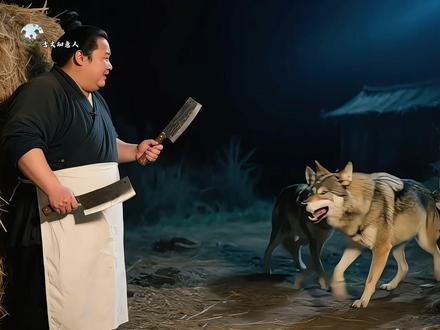 第四篇||《狼》蒲松龄,以AI的方式重温蒲松龄的《狼》,感受屠夫和两只狼的生死博弈!#狼 #蒲松龄 #文言文 #初中文言文 #文言文翻译 #抖音花式讲书大赛