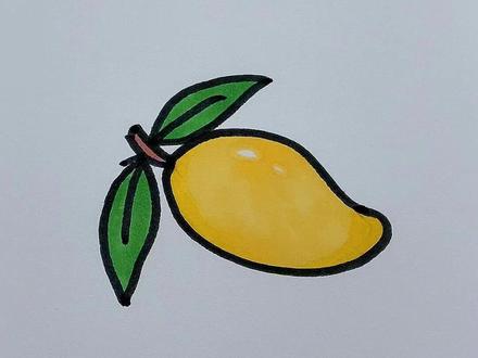 芒果简笔画这样画好看又简单!特别适合儿童画的育儿简笔画,快跟我一起画Mango芒果简笔画吧!#简笔画 #亲子简笔画 #儿童简笔画 #育儿简笔画 #儿童简笔画教程