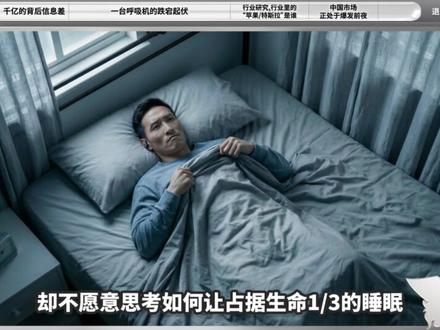 人均每周3晚无效睡眠,偷走寿命的千亿元凶,99%的人一无所知 #呼吸机 #睡眠 #瑞思迈 #打呼噜 #每天一个健康知识