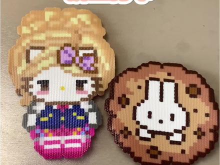 挑战第五天拼豆打卡,下期还想看我拼什么🤔#拼豆 #拼豆豆 #拼豆图纸 #手工