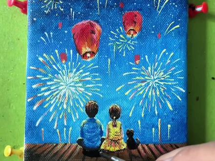 元宵放灯,愿所愿皆所得 马上元宵节,画了两个小朋友放孔明灯,夜空烟花璀璨。简简单单的画面,藏着最纯粹的心愿与欢喜。
愿新的一年,平安顺遂,心愿成真,灯火常明,温暖常在。#画盏花灯闹元宵 #元宵节 #手绘 #孔明灯 #烟火人间