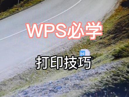 WPS必学,打印技巧,选择页码打印 #办公软件 #wps打印问题 #WPS打印技巧