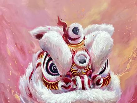 醒狮作画过程分享 看完你就学会了#醒狮画 #中国醒狮 #手绘狮 #醒狮系列 #醒狮画