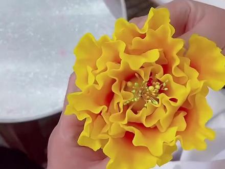 面塑牡丹花教程@#花饽饽教学 #莱阳刘记花饽饽