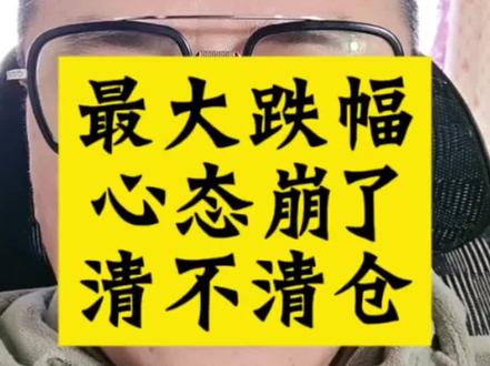 #a股最大跌幅#散户心态没崩#今天不涨清仓的有吗