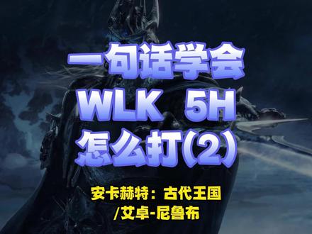 一句话学会WLK的5H怎么打(2)安卡赫特:古代王国/艾卓-尼鲁布#魔兽世界怀旧服 #巫妖王之怒 #WLK5H打法