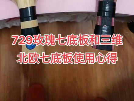 #729玫瑰7 #三维北欧 #三维北欧7底板 #纯木底板 三维北欧七底板和729玫瑰七底板都是新手入门很不错的乒乓球底板。