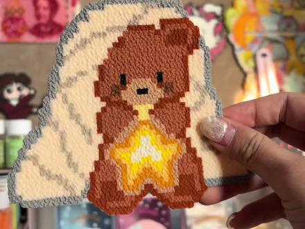 这次俺没有翻车 后面有搓澡巾烫教程哦 剪辑不太好抱一丝~#拼豆 #搓澡巾烫搓