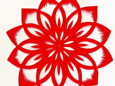 六折剪纸窗花太好看了#剪纸 #剪窗花 #剪纸教程 #剪纸教学视频