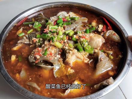 好久没有吃鱼啦 买了一条乌江鱼做了一大盆酸菜鱼 #在家做美食 #简单美食 #美食vlog