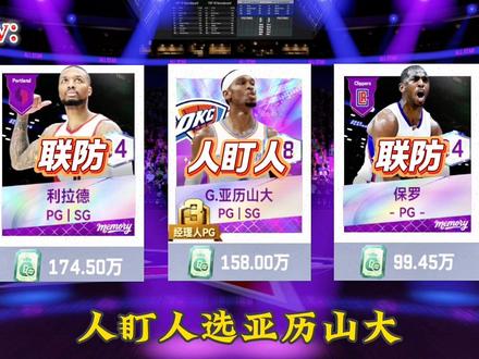 王朝一号位 每个档位可以入手球员推荐#美职篮巅峰对决#巅峰对决疯狂星期六#这一把马上巅峰