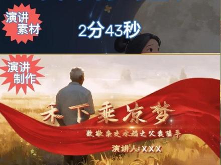 袁隆平|小学生英语演讲视频推荐 🎬 演讲主题:《杂交水稻之父-袁隆平》
🧒适合人群:小学生 / 初中生
📽 视频时长:2分43秒
📦 包含内容:
1.可编辑的动态PPT(配有可修改的氛围音乐)
2.一篇演讲稿(PDF格式+可修改Word文档)
3.跟读配音一条,语速适中,适合练习演讲
4.两套视频成品:
a. 有字幕 / 无配音 / 有背景音乐
b. 无字幕 / 无配音 / 有背景音乐
5.高清创作图片:仅在【视频成品套餐】和【全能整合套餐】中赠送哦~
🛠 我们还提供定制服务:修改音乐 / 真人出镜 / 专属视频定制(根据复杂度收费)
✅ 支持内容定制,欢迎评论或私信咨询~
#英语演讲稿#英语演讲 #袁隆平 #朗读
#用英语讲中国故事