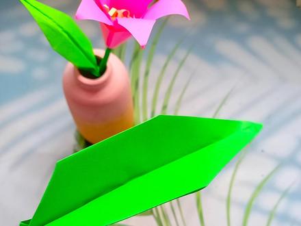 用正方形纸如何叠简单的百合花叶子?慢动作详细折纸教程 #折纸教程 #折纸 #百合叶子折纸教程 #手工折纸教程 #悦爱折纸手工