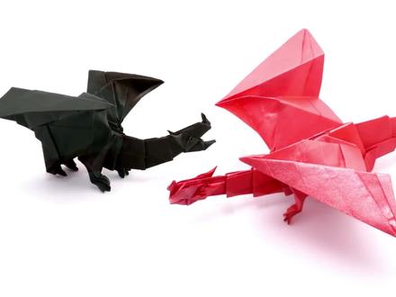 立体折纸之喷火的西方火龙