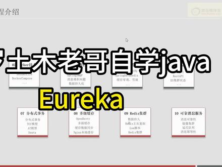 学过Eureka,找工作应该够用了吧?#代码 #程序员 #java #毛腾 #毛腾自学java