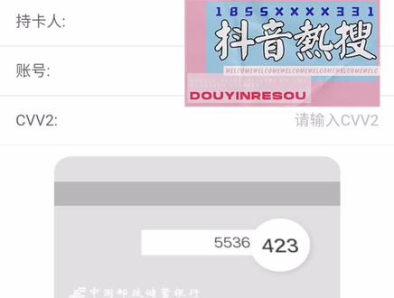 谁能告诉我那个CVV2是什么鬼,打不出来😭😭😭😭