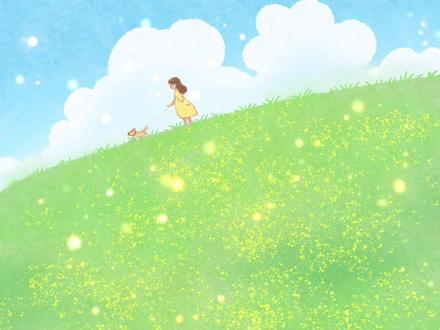 #ipad绘画 #procreate #水彩教程 想穿越到我的画里 在草地上奔跑拥抱云朵