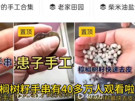 棕榈树籽手串3.0#菩提果 #金佛草菩提 #棕榈树籽 #棕榈树籽快速去皮 #文玩 #手串 #大自然的馈赠 #万物皆可盘 #解压 #手工diy