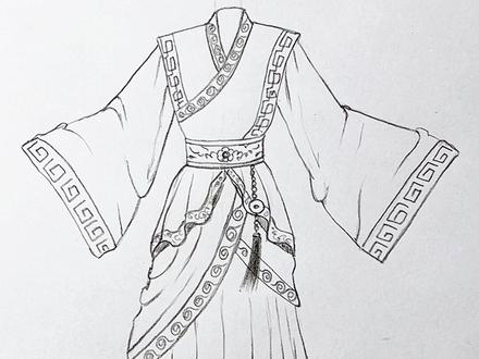 古风衣服怎么画 古风衣服这样画,简单又好看#简笔画 #古风衣服画法教程 #手绘 #一学就会的简笔画 #零基础学画画